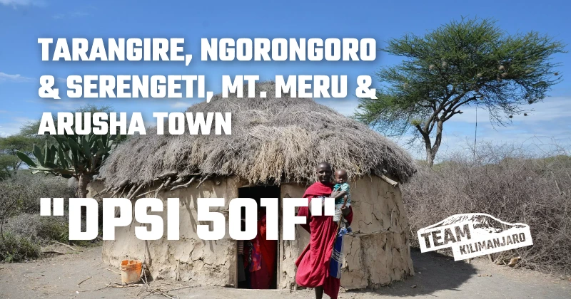 5 Day Safari to Tarangire, Ngorongoro & Serengeti with 2 Day Kilimanjaro Climb, Mt. Meru Climb, & Arusha Town Tour