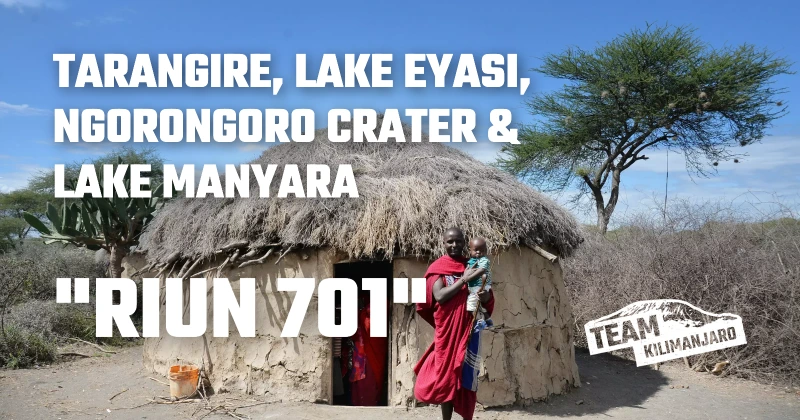 7 Day  Safari to Tarangire, Lake Eyasi,  Ngorongoro Crater & Lake Manyara